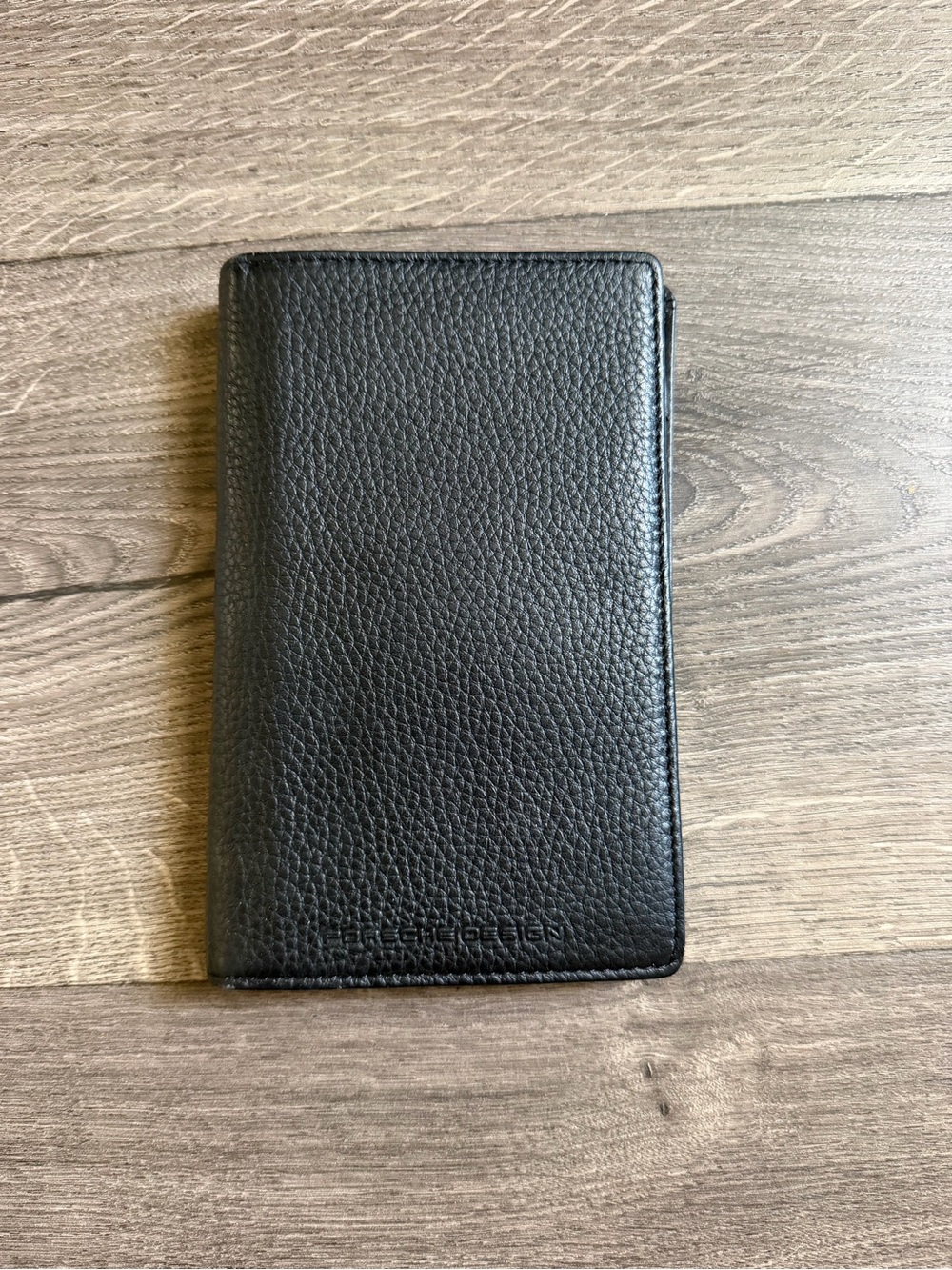 VTG Porsche Design Genuine Leather Travel Wallet Black Bi-Fold